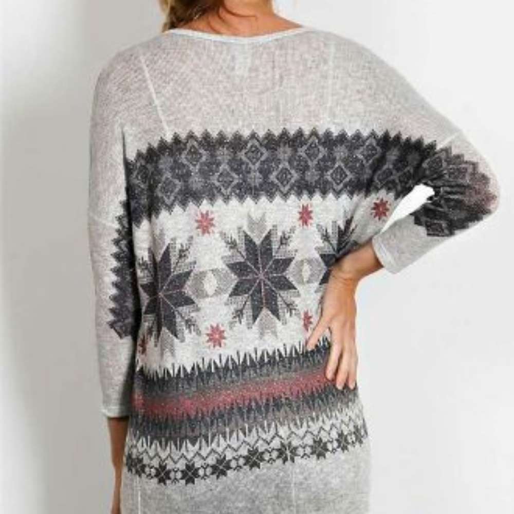 Snowflake Print glitter Top - Picture 4 of 4